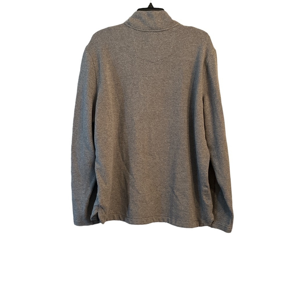 Robert Graham Quarter-Zip Knit Sweater Grey Size 2XL - Picture 2 of 7